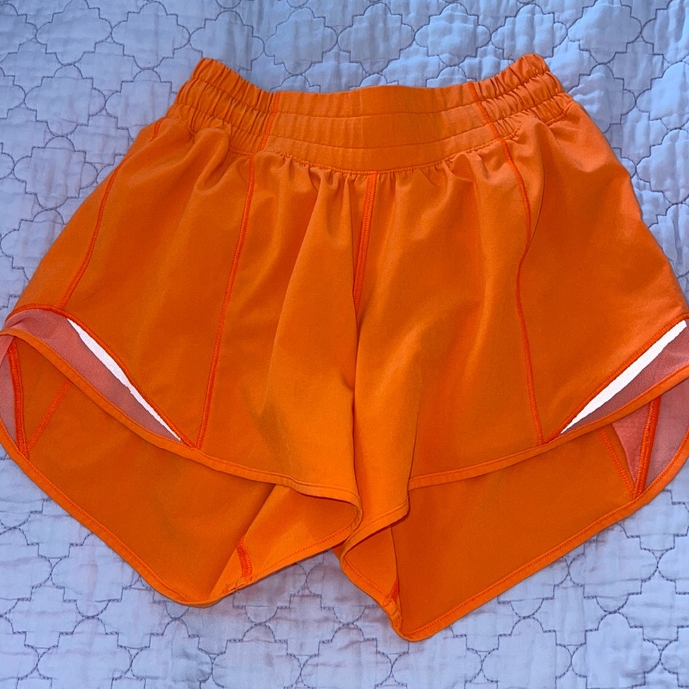 Lululemon rare neon orange shorts